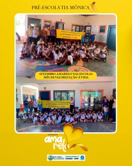 Setembro Amarelo na Pré-Escola Tia Mônica