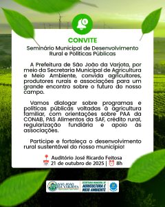 🎯 Seminário Municipal de Desenvolvimento Rural e Políticas Públicas