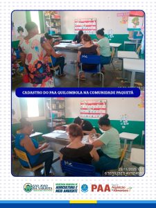 Cadastros do Programa de Aquisição de Alimentos – PAA Quilombola