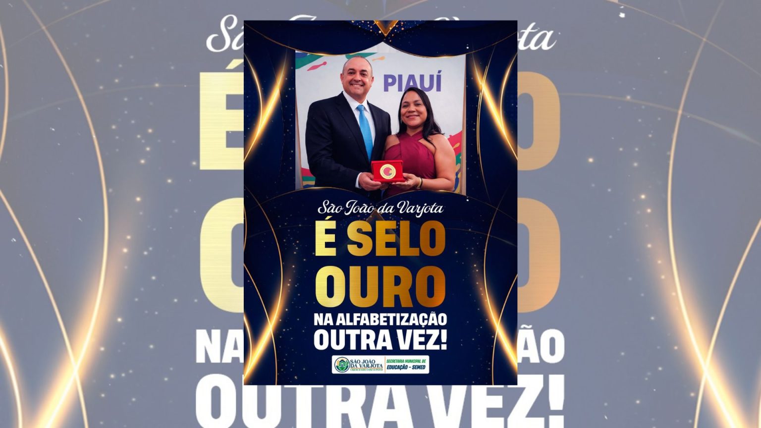 São João da Varjota conquista, mais uma vez, o Selo Ouro em Alfabetização, reafirmando seu compromisso firme com uma educação pública de qualidade, inclusiva e transformadora.