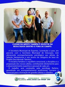 Cuidar da mente também é investir em resultados dentro e fora de campo.