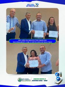 São João da Varjota é reconhecida nacionalmente com o **Certificado do Selo FNAS**!