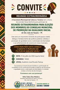Convite Reunião Extraordinária para Eleição dos Membros do Conselho Municipal de Promoção de Igualdade Racial