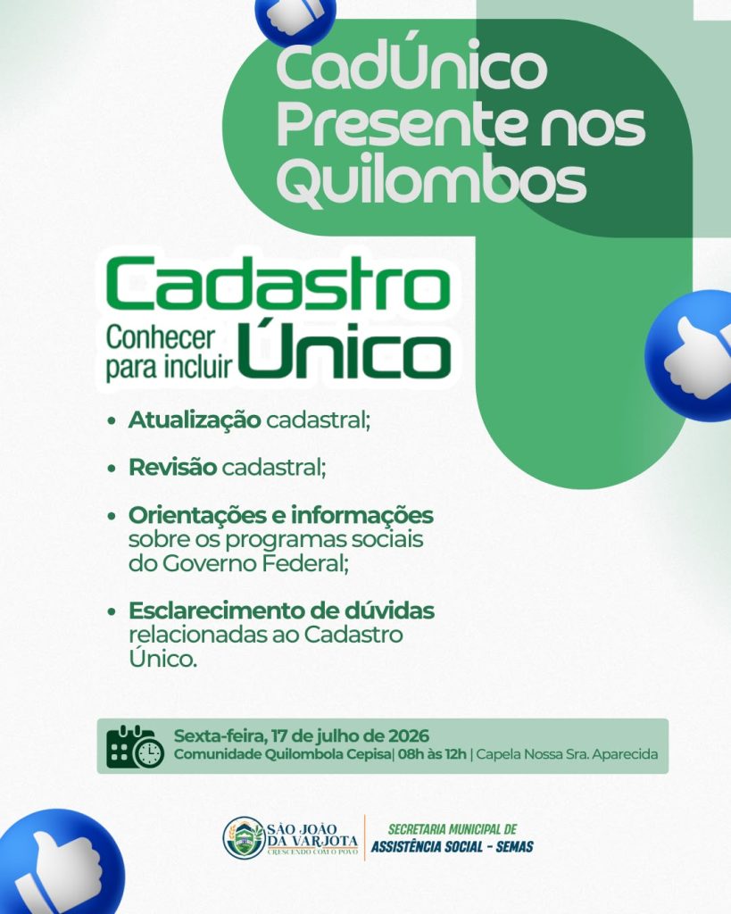 CadÚnico Presente nos Quilombos!
